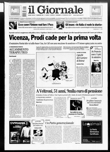 Il giornale : quotidiano del mattino